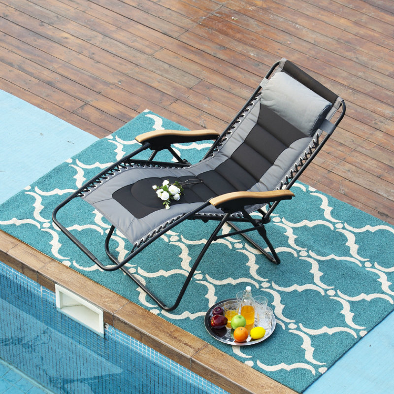 MAISON ARTS Padded Reclining Zero Gravity Chair with Cushion Wayfair